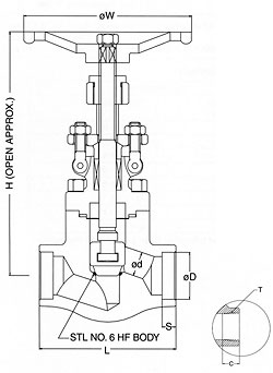 Forged Steel Globe Valves Bolted Bonnet Class 800